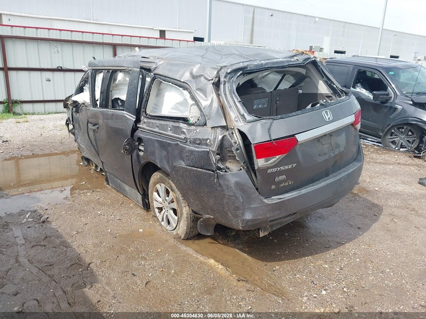 2016 Honda Odyssey VIN 5FNRL5H45GB134551 IAAI salvage auction — ROLLOVER, Salvage Title, sold $275 on 2026-08-03 (photo 3)