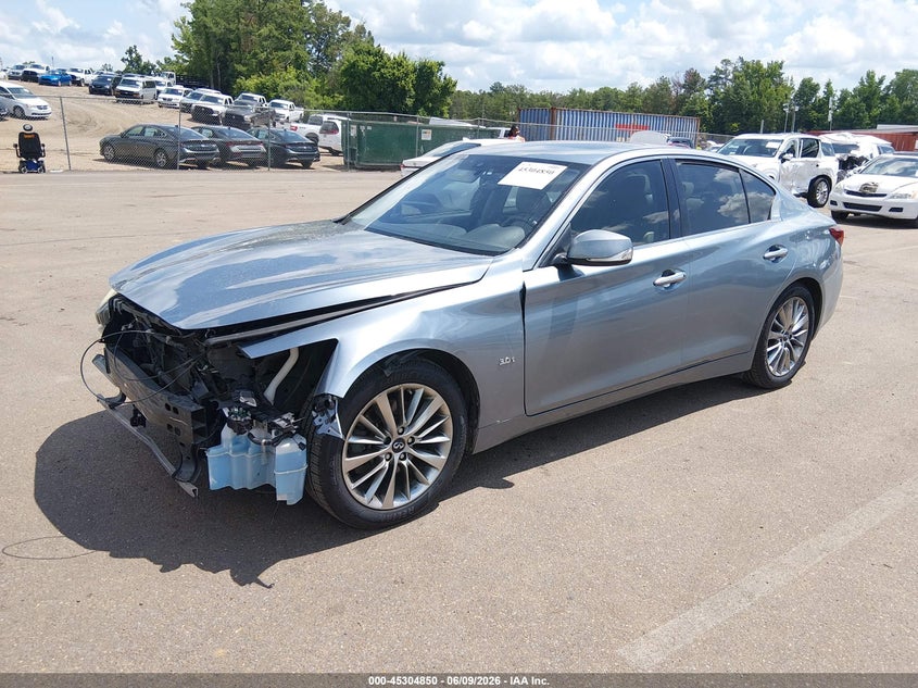 2018 Infiniti Q50 VIN JN1EV7AP2JM358211 IAAI salvage auction — FRONT END, Salvage (Mississippi), sold $1,500 on 2026-07-30 (photo 2)