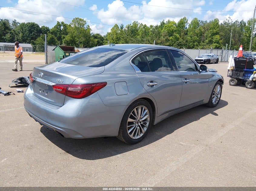 2018 Infiniti Q50 VIN JN1EV7AP2JM358211 IAAI salvage auction — FRONT END, Salvage (Mississippi), sold $1,500 on 2026-07-30 (photo 4)
