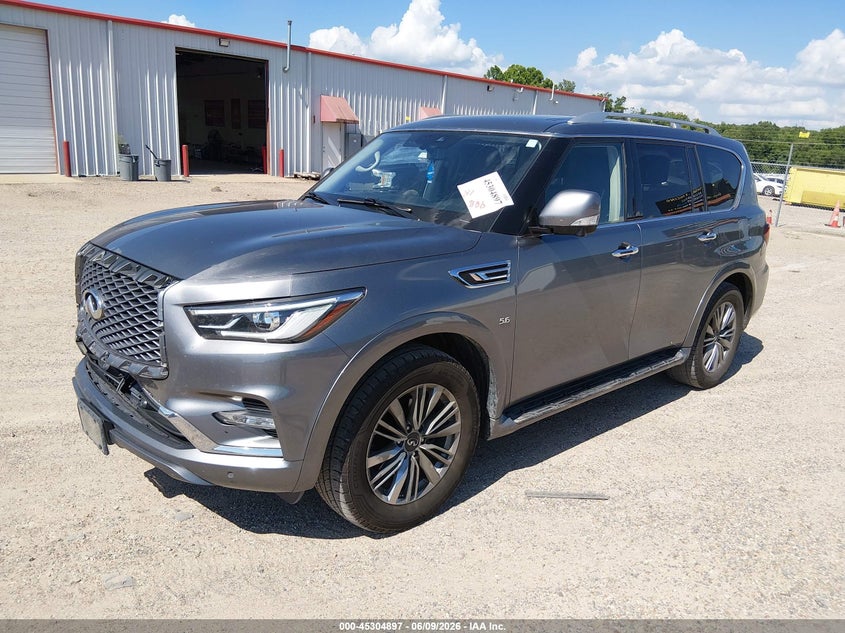 2020 Infiniti Qx80 VIN JN8AZ2NF3L9705320 IAAI salvage auction — FRONT & REAR, Salvage Title, sold $9,000 on 2026-08-17 (photo 2)
