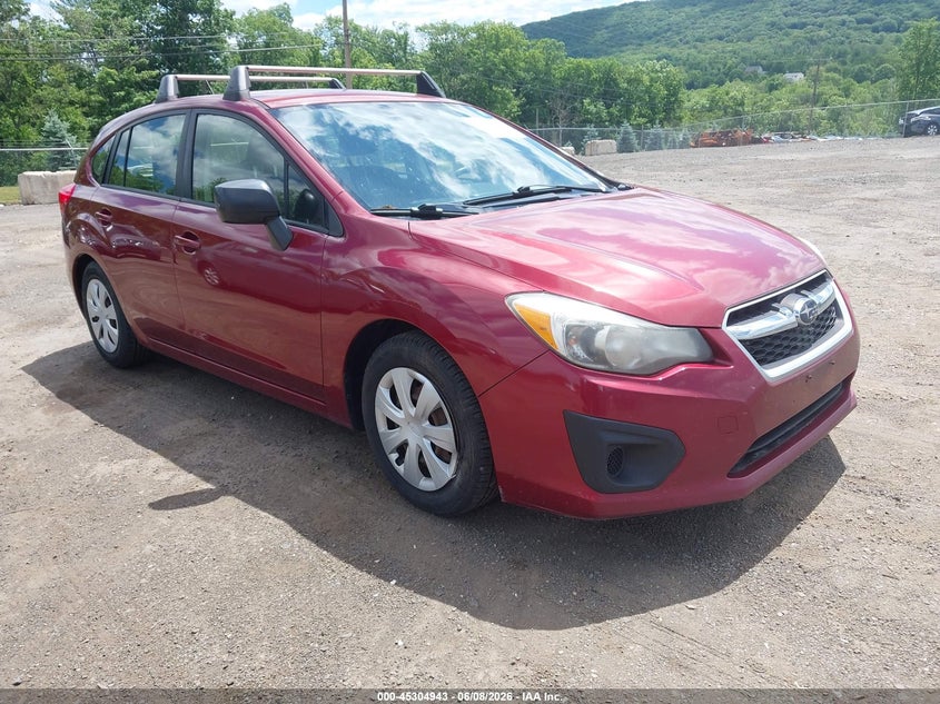 2013 Subaru Impreza VIN JF1GPAA67D2876549 IAAI salvage auction — LEFT REAR, Salvage Title, sold $400 on 2026-07-09 (photo 1)