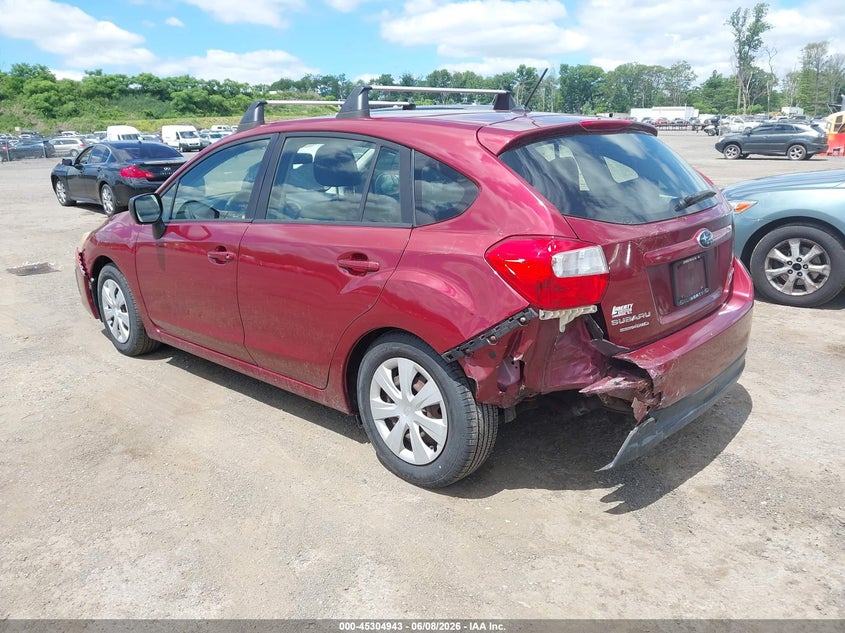 2013 Subaru Impreza VIN JF1GPAA67D2876549 IAAI salvage auction — LEFT REAR, Salvage Title, sold $400 on 2026-07-09 (photo 3)