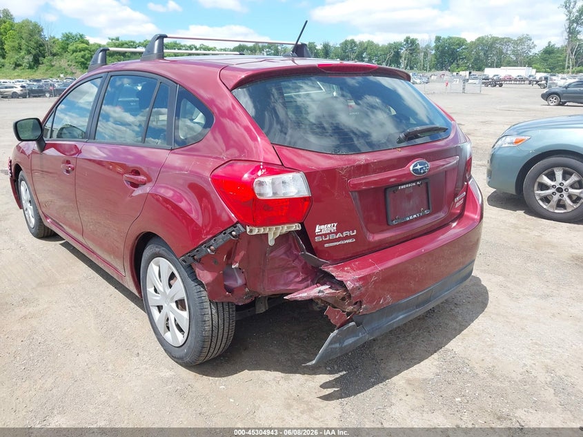 2013 Subaru Impreza VIN JF1GPAA67D2876549 IAAI salvage auction — LEFT REAR, Salvage Title, sold $400 on 2026-07-09 (photo 6)