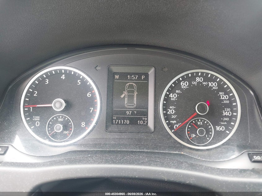 2014 Volkswagen Tiguan VIN WVGAV3AX2EW619444 IAAI salvage auction — HAIL, Salvage Title, sold $825 on 2026-07-10 (photo 7)