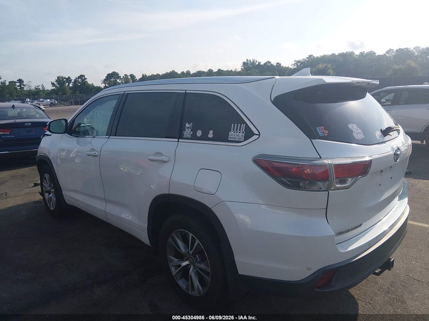 2016 Toyota Highlander VIN 5TDDKRFH3GS349223 IAAI salvage auction — FRONT END, Salvage Title, sold $25 on 2026-07-29 (photo 3)
