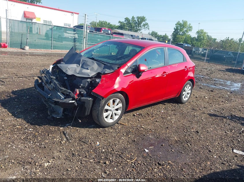 2014 Kia Rio VIN KNADN5A32E6334511 IAAI salvage auction — FRONT END, Salvage Title, sold $350 on 2026-07-08 (photo 2)