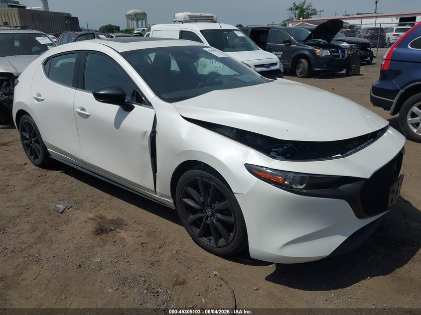 2021 Mazda 3 VIN JM1BPBJY9M1327341 IAAI salvage auction — FRONT END, Salvage (New Jersey), sold $850 on 2026-07-29 (photo 1)