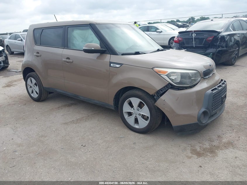 2014 Kia Soul VIN KNDJP3A57E7011300 IAAI salvage auction — FRONT END, Salvage Title, sold $725 on 2026-07-14 (photo 1)