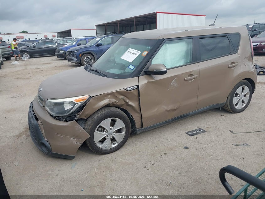2014 Kia Soul VIN KNDJP3A57E7011300 IAAI salvage auction — FRONT END, Salvage Title, sold $725 on 2026-07-14 (photo 2)