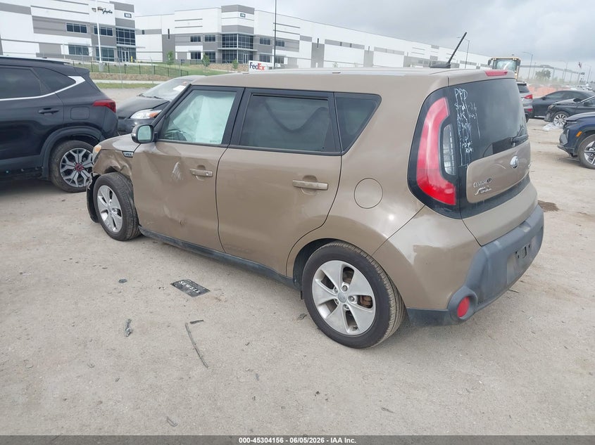 2014 Kia Soul VIN KNDJP3A57E7011300 IAAI salvage auction — FRONT END, Salvage Title, sold $725 on 2026-07-14 (photo 3)
