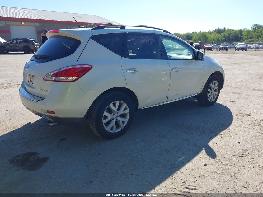 2011 Nissan Murano VIN JN8AZ1MW6BW169930 IAAI salvage auction — NORMAL WEAR, Original (Maine), sold $275 on 2026-07-06 (photo 4)