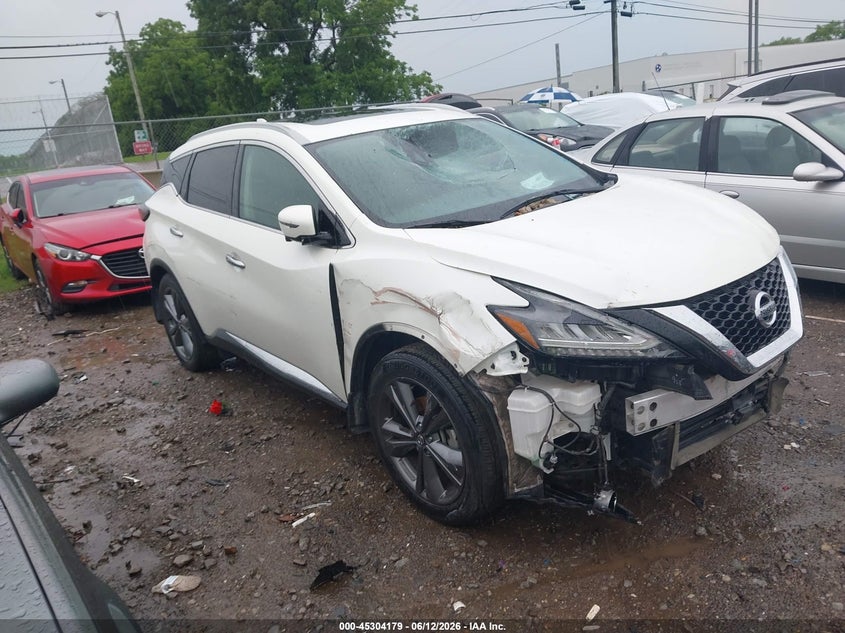 2021 Nissan Murano VIN 5N1AZ2DS1MC103042 IAAI salvage auction — FRONT END, Salvage (Tennessee), sold $3,100 on 2026-07-09 (photo 1)