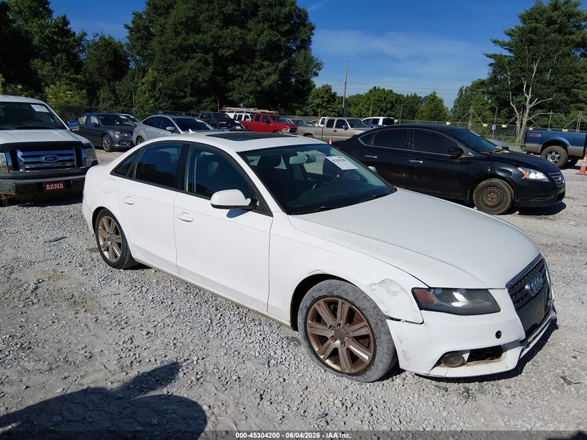2010 Audi A4 VIN WAUBFAFL9AN059645 IAAI salvage auction — NORMAL WEAR, Clear (Alabama), sold $400 on 2026-07-20 (photo 1)