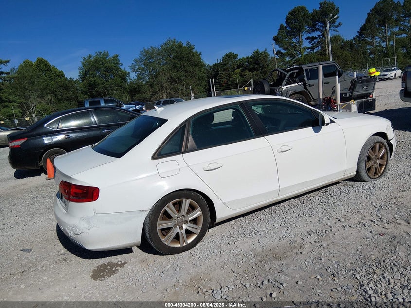 2010 Audi A4 VIN WAUBFAFL9AN059645 IAAI salvage auction — NORMAL WEAR, Clear (Alabama), sold $400 on 2026-07-20 (photo 4)