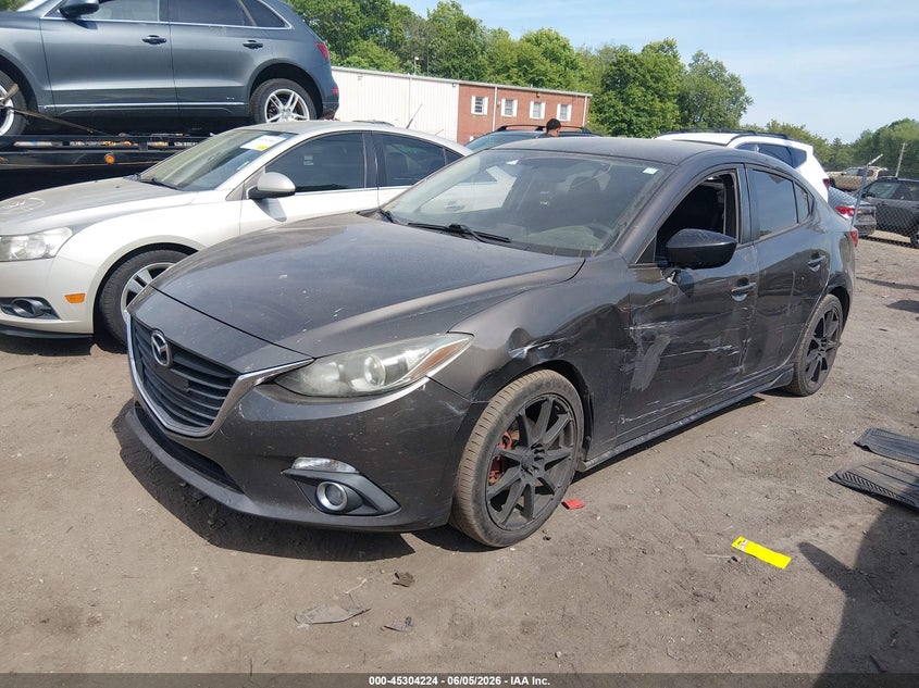 2014 Mazda 3 VIN JM1BM1U75E1145076 IAAI salvage auction — LEFT SIDE, Salvage Title, sold $725 on 2026-07-21 (photo 2)