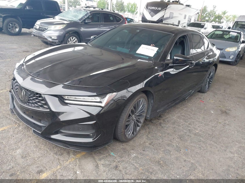 2023 Acura Tlx VIN 19UUB6F53PA002493 IAAI salvage auction — RIGHT FRONT, Salvage Title, sold $13,500 on 2026-08-01 (photo 2)
