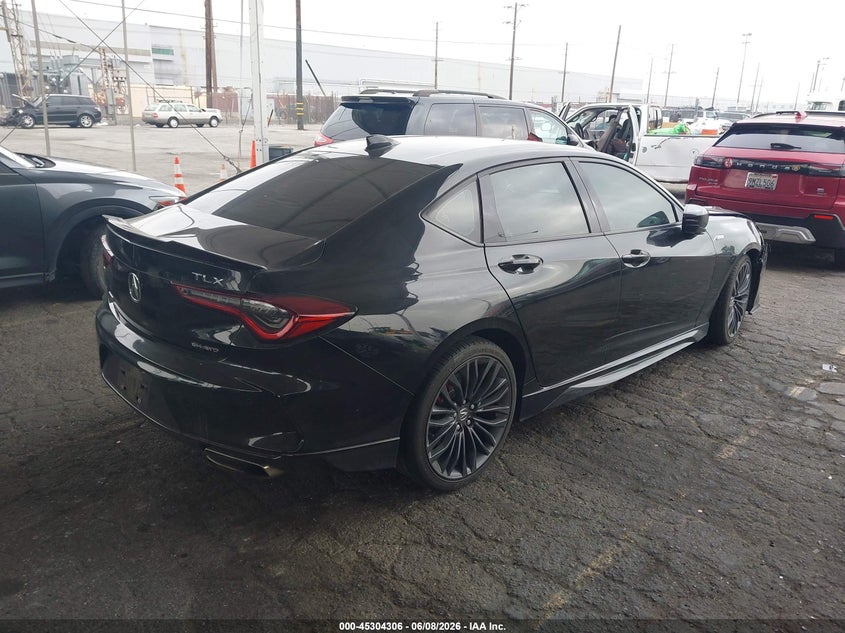 2023 Acura Tlx VIN 19UUB6F53PA002493 IAAI salvage auction — RIGHT FRONT, Salvage Title, sold $13,500 on 2026-08-01 (photo 4)