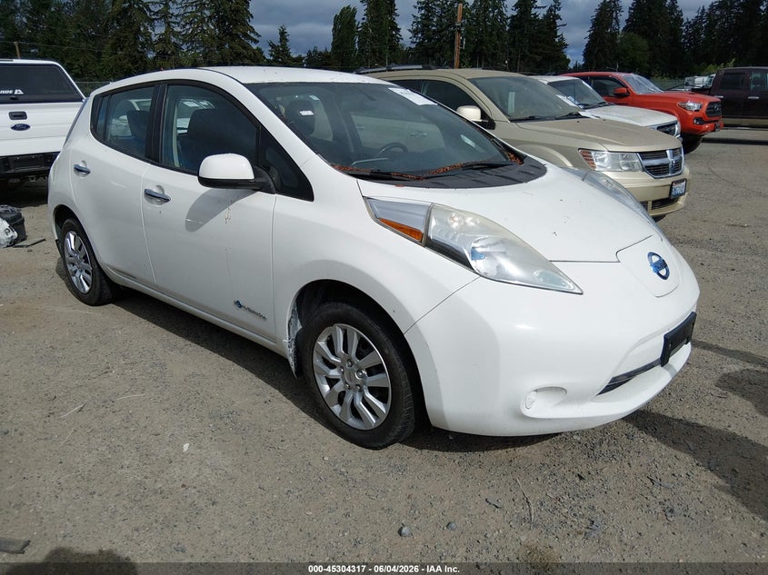 2013 Nissan Leaf VIN 1N4AZ0CPXDC400824 IAAI salvage auction — NORMAL WEAR, Clear (Washington), sold $600 on 2026-07-08 (photo 1)