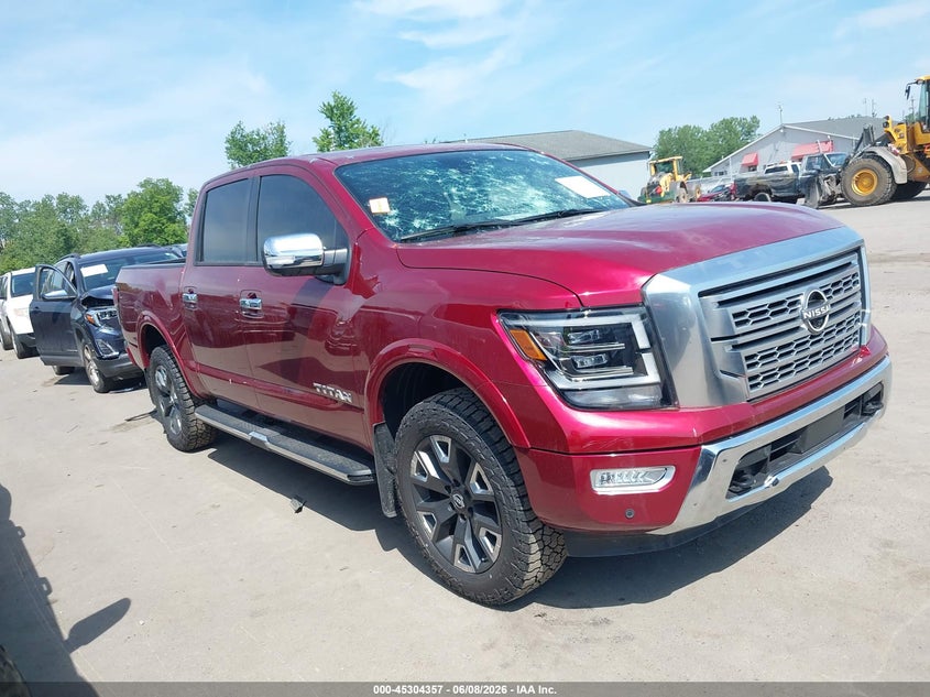 2023 Nissan TITAN VIN 1N6AA1ED3PN106990 IAAI salvage auction — HAIL, Salvage Title, sold $16,400 on 2026-07-14 (photo 1)
