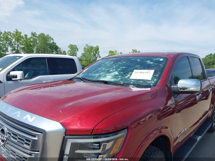 2023 Nissan TITAN VIN 1N6AA1ED3PN106990 IAAI salvage auction — HAIL, Salvage Title, sold $16,400 on 2026-07-14 (photo 6)