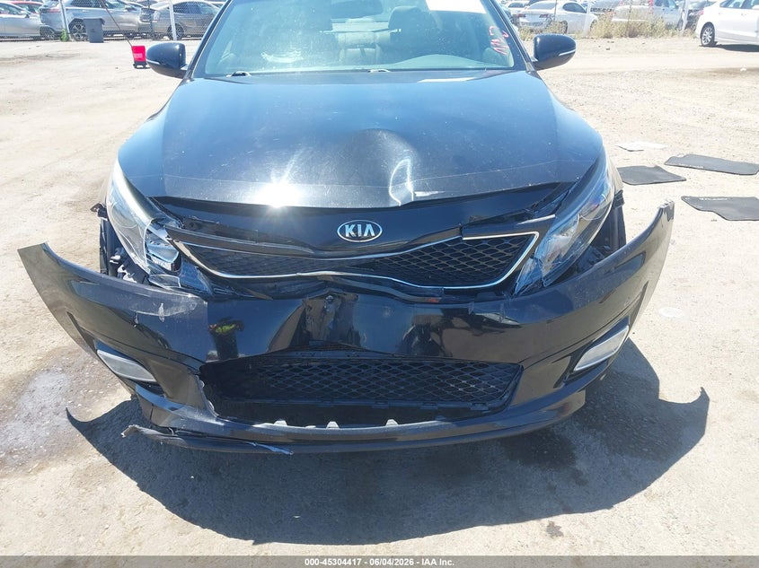 2015 Kia Optima VIN 5XXGN4A70FG382184 IAAI salvage auction — FRONT END, Salvage Title, sold $975 on 2026-07-22 (photo 6)
