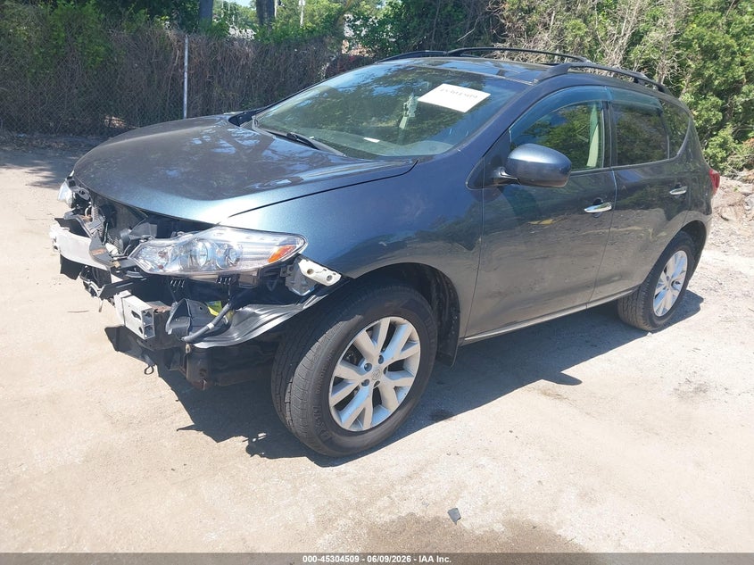 2013 Nissan Murano VIN JN8AZ1MW5DW306181 IAAI salvage auction — FRONT END, Salvage Title, sold $25 on 2026-07-28 (photo 2)