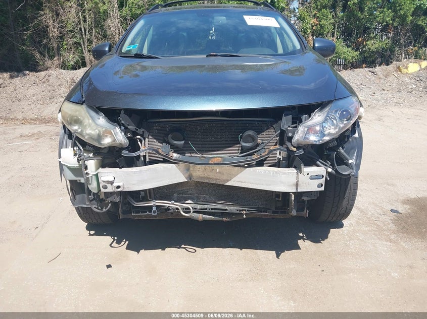2013 Nissan Murano VIN JN8AZ1MW5DW306181 IAAI salvage auction — FRONT END, Salvage Title, sold $25 on 2026-07-28 (photo 6)
