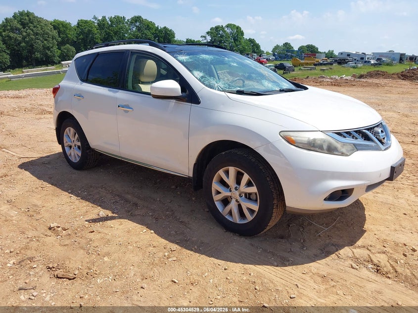 2013 Nissan Murano VIN JN8AZ1MW0DW302359 IAAI salvage auction — HAIL, Salvage Title, sold $500 on 2026-07-13 (photo 1)