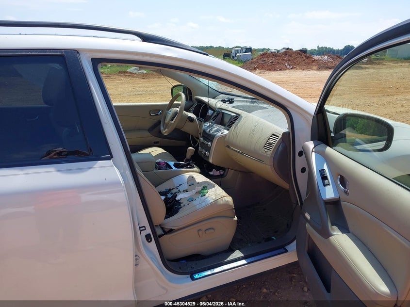 2013 Nissan Murano VIN JN8AZ1MW0DW302359 IAAI salvage auction — HAIL, Salvage Title, sold $500 on 2026-07-13 (photo 5)