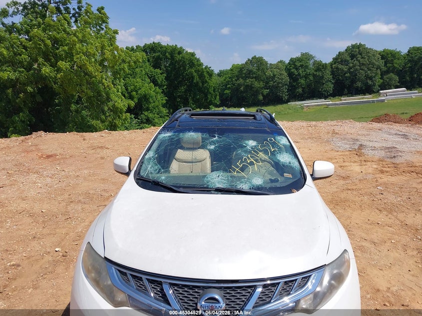 2013 Nissan Murano VIN JN8AZ1MW0DW302359 IAAI salvage auction — HAIL, Salvage Title, sold $500 on 2026-07-13 (photo 6)