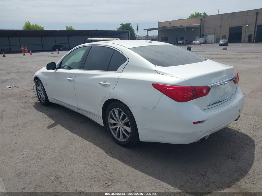 2015 Infiniti Q50 VIN JN1BV7AP6FM352650 IAAI salvage auction — FRONT END, Salvage Title, sold $2,700 on 2026-07-13 (photo 3)