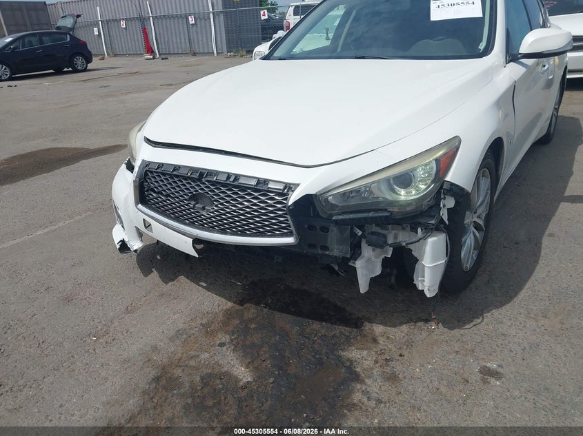 2015 Infiniti Q50 VIN JN1BV7AP6FM352650 IAAI salvage auction — FRONT END, Salvage Title, sold $2,700 on 2026-07-13 (photo 6)