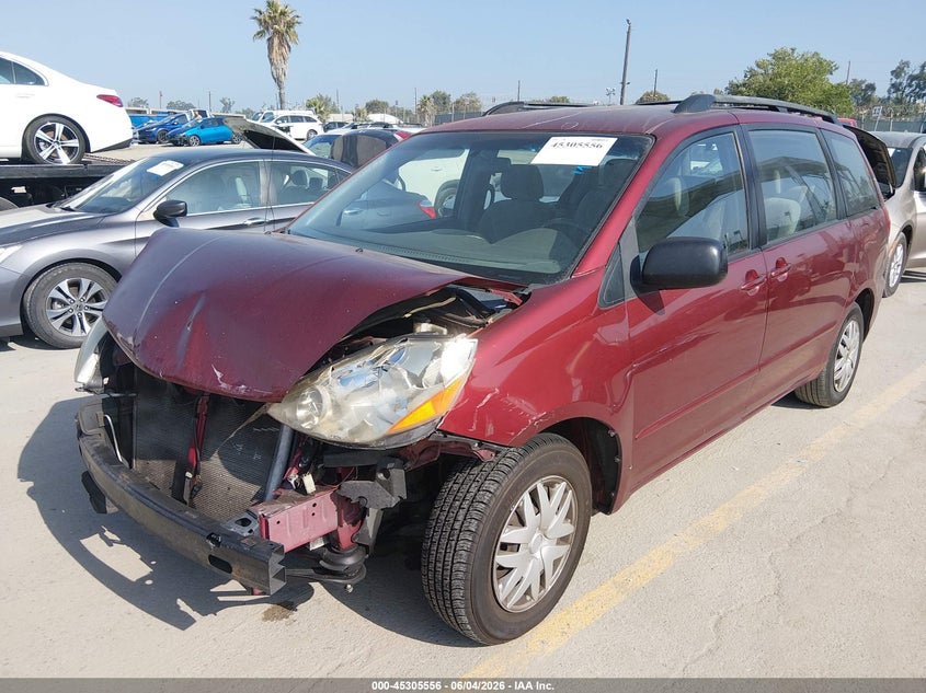 2007 Toyota Sienna VIN 5TDZK23CX7S067716 IAAI salvage auction — FRONT END, Salvage (California), sold $225 on 2026-07-08 (photo 2)