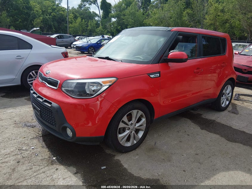 2015 Kia Soul VIN KNDJP3A5XF7767723 IAAI salvage auction — HAIL, Salvage Title, sold $1,025 on 2026-07-15 (photo 2)