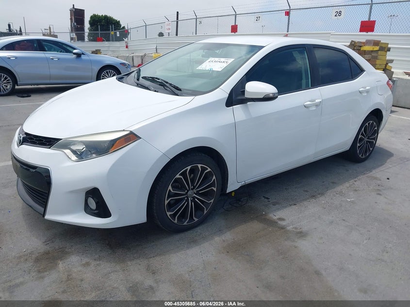 2015 Toyota Corolla VIN 5YFBURHE1FP244546 IAAI salvage auction — FRONT & REAR, Salvage (California), sold $2,650 on 2026-07-29 (photo 2)