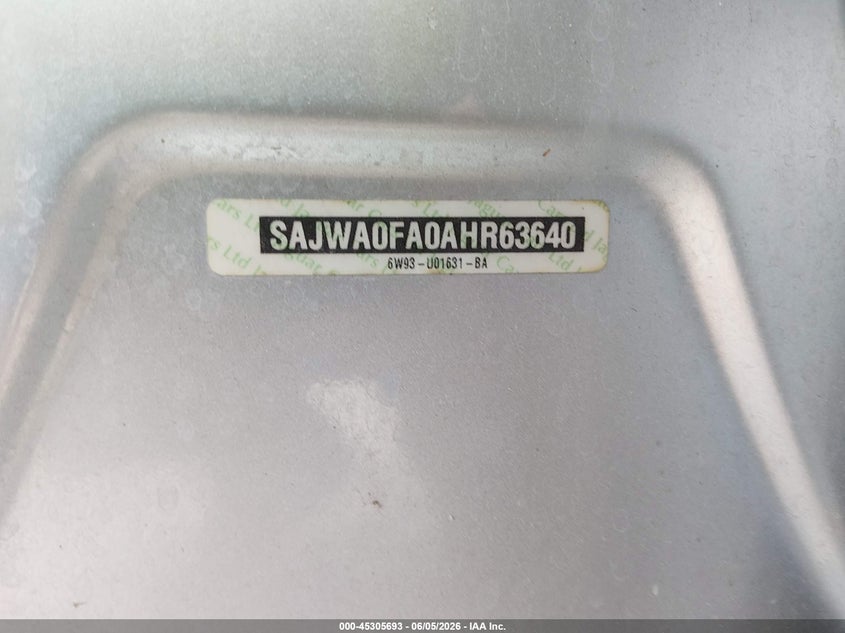 2010 Jaguar Xf VIN SAJWA0FA0AHR63640 IAAI salvage auction — RIGHT SIDE, Salvage (Louisiana), sold $325 on 2026-07-15 (photo 9)