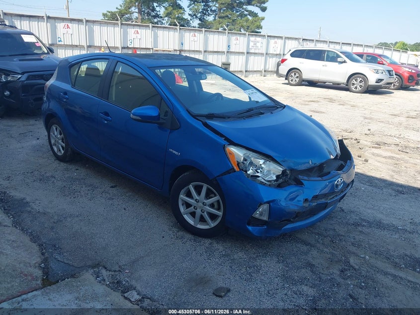 2013 Toyota Prius c VIN JTDKDTB33D1555580 IAAI salvage auction — FRONT END, Salvage (Georgia), sold $1,425 on 2026-07-22 (photo 1)