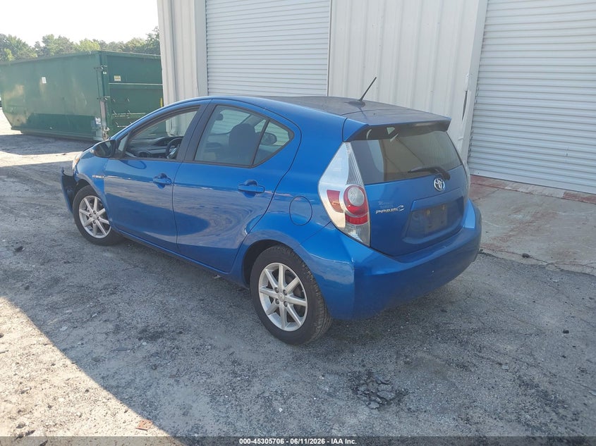 2013 Toyota Prius c VIN JTDKDTB33D1555580 IAAI salvage auction — FRONT END, Salvage (Georgia), sold $1,425 on 2026-07-22 (photo 3)
