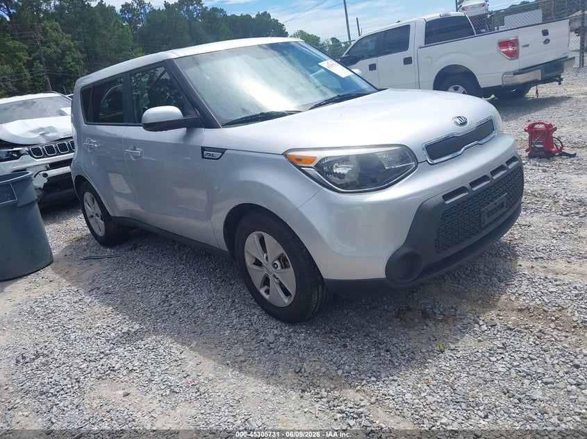 2016 Kia Soul VIN KNDJN2A28G7868721 IAAI salvage auction — NORMAL WEAR, Clear (Mississippi), sold $1,050 on 2026-07-10 (photo 1)