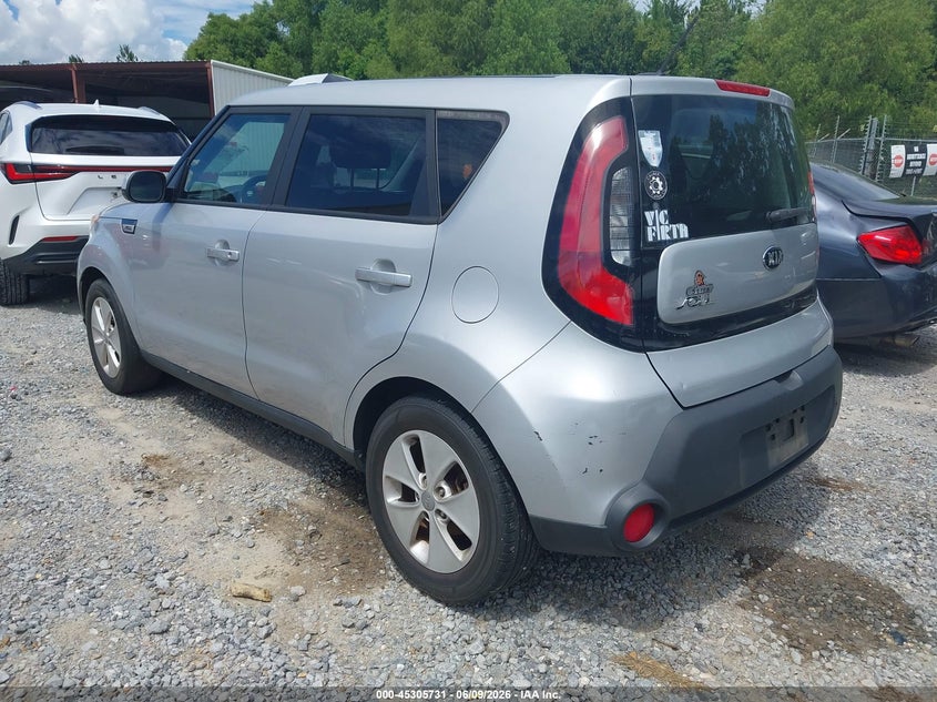 2016 Kia Soul VIN KNDJN2A28G7868721 IAAI salvage auction — NORMAL WEAR, Clear (Mississippi), sold $1,050 on 2026-07-10 (photo 3)