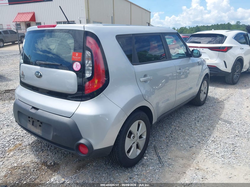 2016 Kia Soul VIN KNDJN2A28G7868721 IAAI salvage auction — NORMAL WEAR, Clear (Mississippi), sold $1,050 on 2026-07-10 (photo 4)