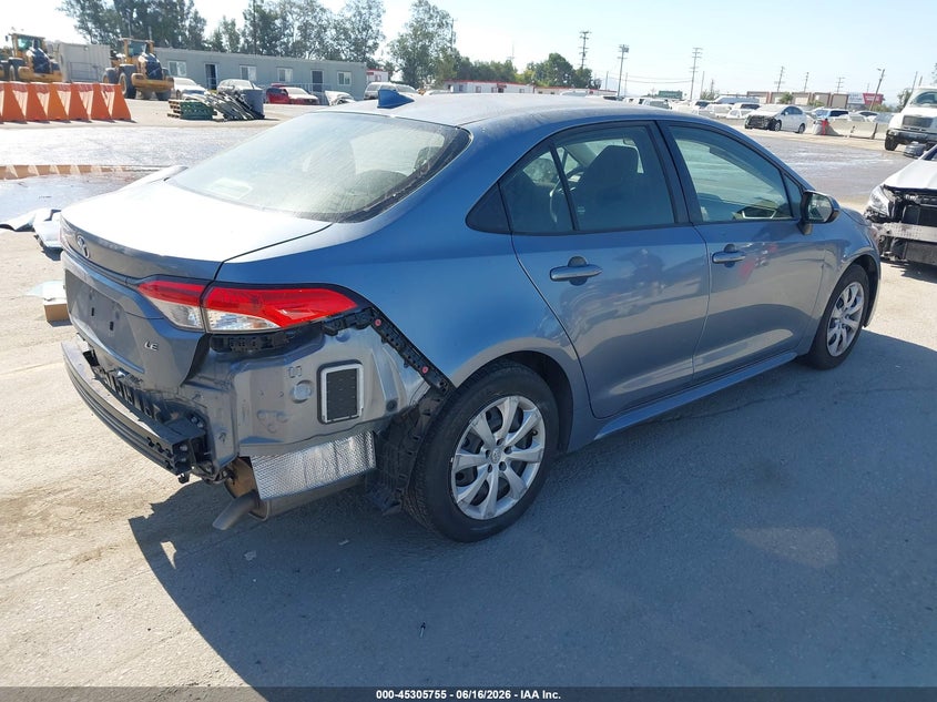 2021 Toyota Corolla VIN JTDEPMAE8MJ188561 IAAI salvage auction — LEFT SIDE, Non-Repairable (California), sold $4,150 on 2026-07-05 (photo 4)