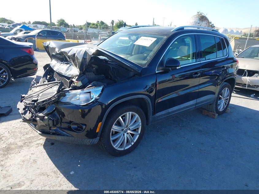 2011 Volkswagen Tiguan VIN WVGAV7AX7BW503711 IAAI salvage auction — FRONT END, Salvage (California), sold $125 on 2026-08-13 (photo 2)