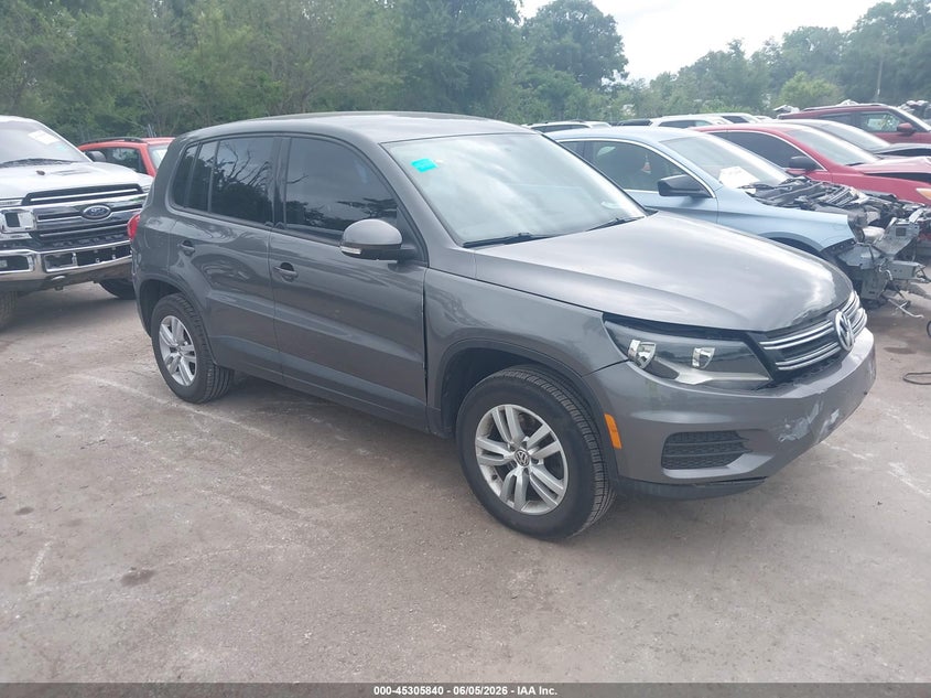 2012 Volkswagen Tiguan VIN WVGAV7AX0CW006372 IAAI salvage auction — FRONT END, Salvage Title, sold $475 on 2026-07-08 (photo 1)