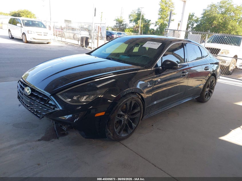2021 Hyundai Sonata VIN 5NPEK4JC1MH105624 IAAI salvage auction — FRONT END, Salvage Title, sold $1,500 on 2026-07-23 (photo 2)