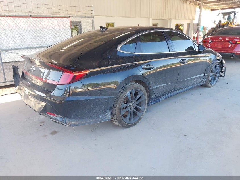 2021 Hyundai Sonata VIN 5NPEK4JC1MH105624 IAAI salvage auction — FRONT END, Salvage Title, sold $1,500 on 2026-07-23 (photo 4)