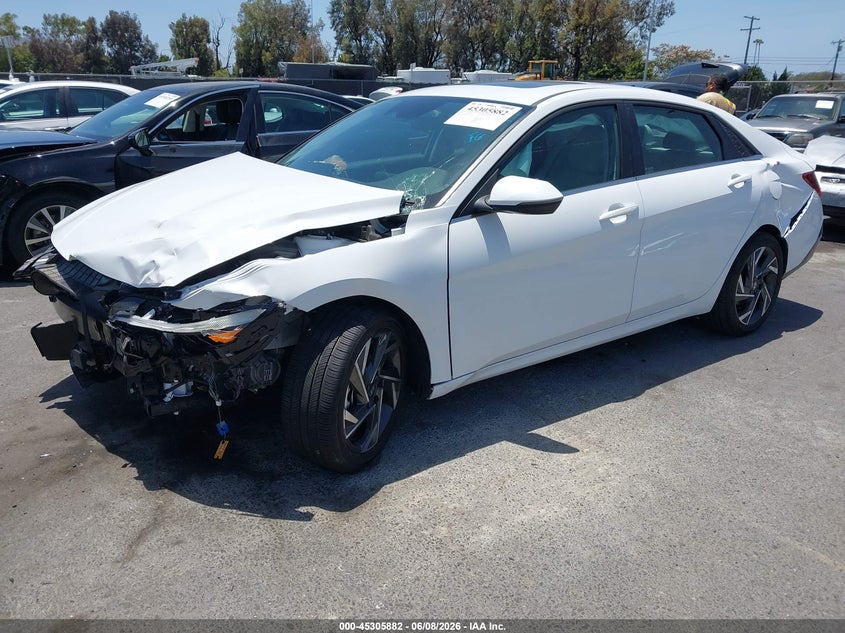 2025 Hyundai Elantra VIN KMHLN4DJ9SU149359 IAAI salvage auction — FRONT END, Salvage Title, sold $3,500 on 2026-08-01 (photo 2)