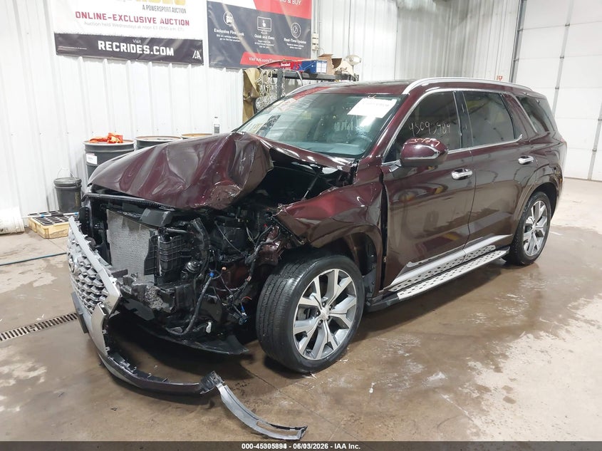 2021 Hyundai Palisade VIN KM8R5DHE7MU222481 IAAI salvage auction — FRONT END, Previously Damaged (North Dakota), sold $3,700 on 2026-07-09 (photo 2)
