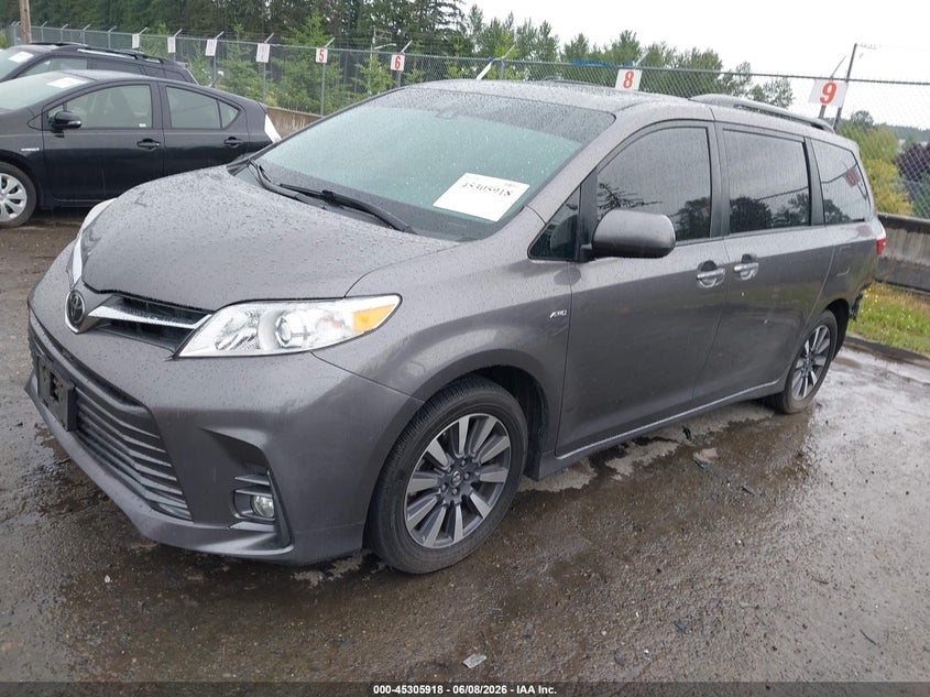 2018 Toyota Sienna VIN 5TDDZ3DC0JS190992 IAAI salvage auction — REAR END, Salvage Title, sold $8,100 on 2026-07-15 (photo 2)