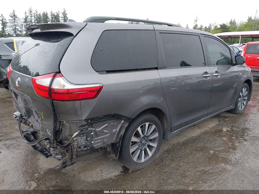 2018 Toyota Sienna VIN 5TDDZ3DC0JS190992 IAAI salvage auction — REAR END, Salvage Title, sold $8,100 on 2026-07-15 (photo 4)